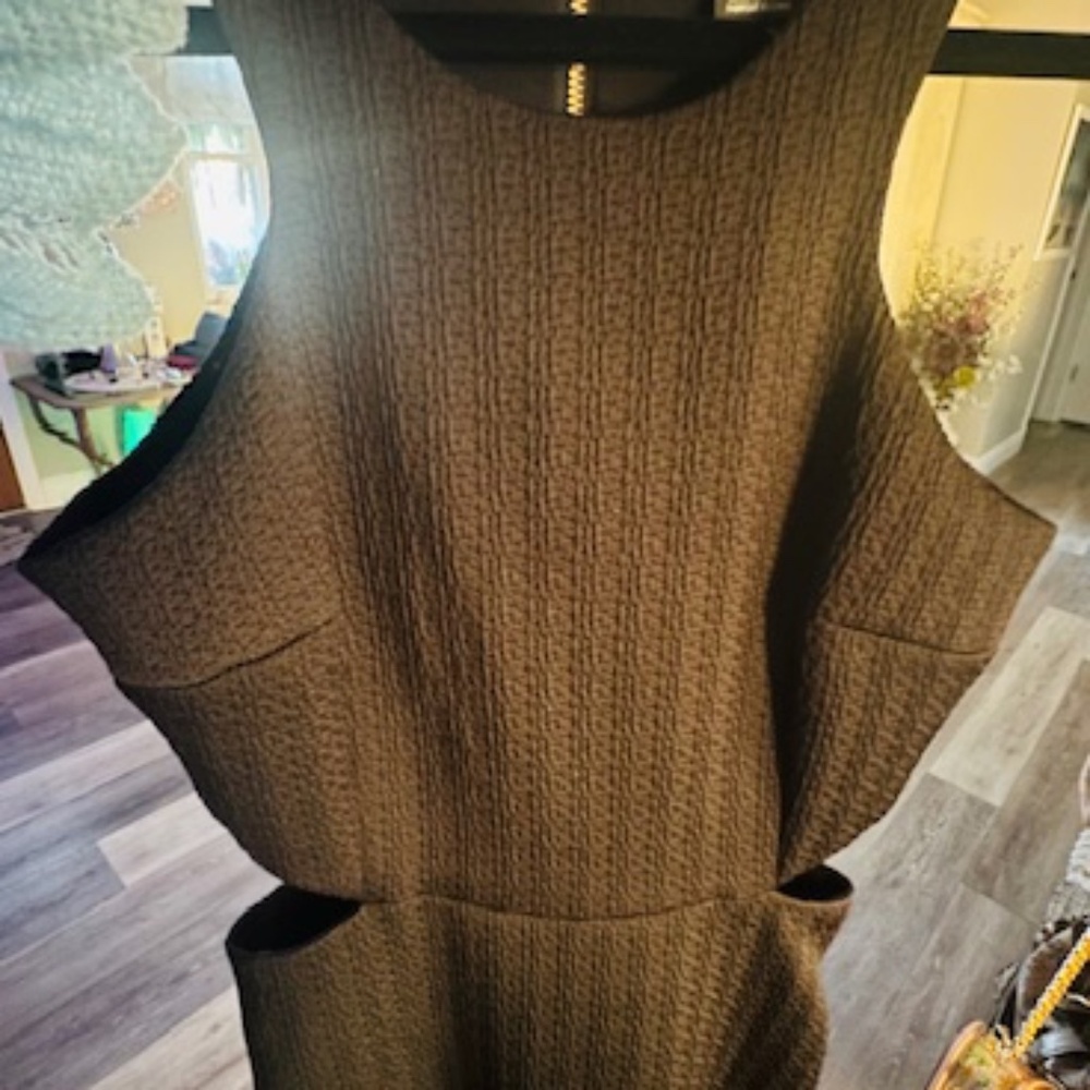 Sexy Silhouette Club Monaco Merino Wool Cut Out Lined Dress Size 4 - LINED RARE!